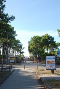 View to the beach path from the street